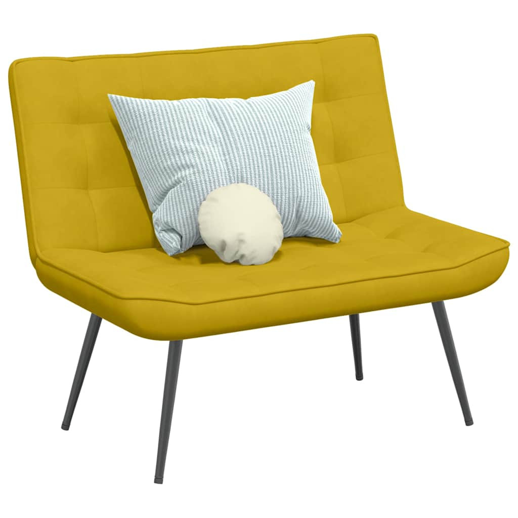 vidaXL Sitzbank Gelb 110x74x84 cm Samt