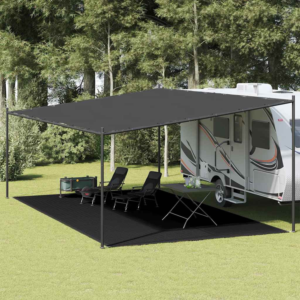 vidaXL Zeltteppich 400x600 cm Schwarz