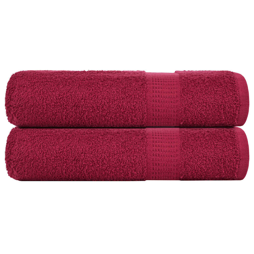 vidaXL Badetücher FROGN 2 Stk. Bordeaux 100x150 cm 360 g/m²