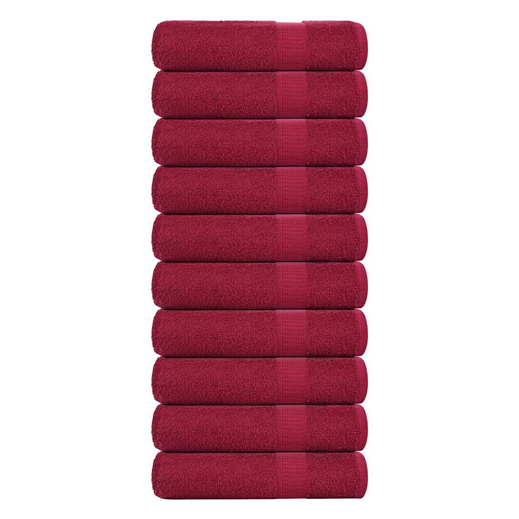 vidaXL Badetücher FROGN 10 Stk. Bordeaux 100x150 cm 360 g/m²