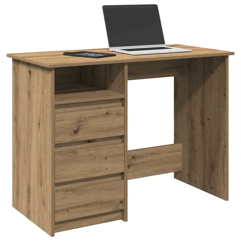 vidaXL Schreibtisch Artisan-Eiche 102x50x75 cm Holzwerkstoff