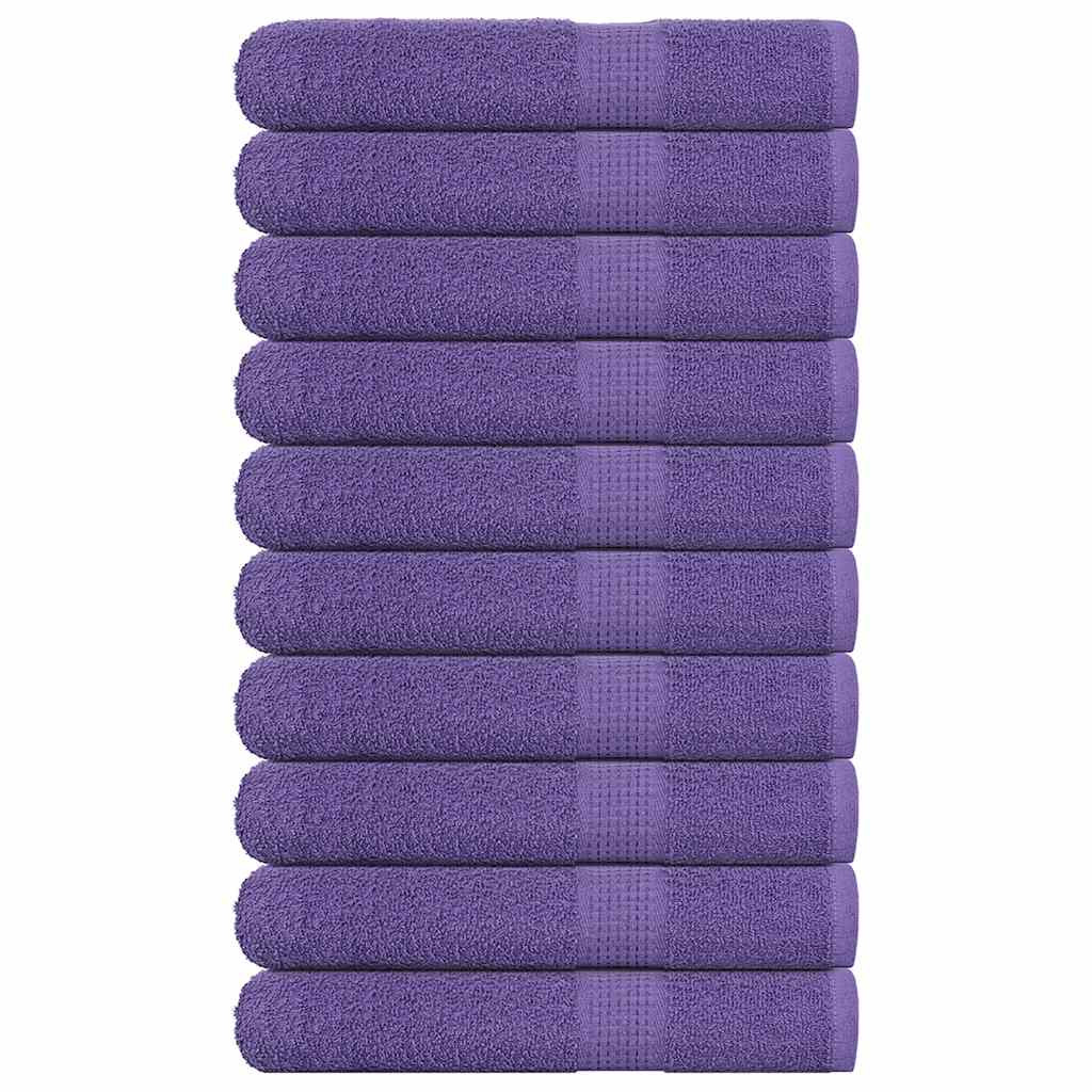 vidaXL Handtücher FROGN 10 Stk. Lila 100x200 cm 360 g/m²