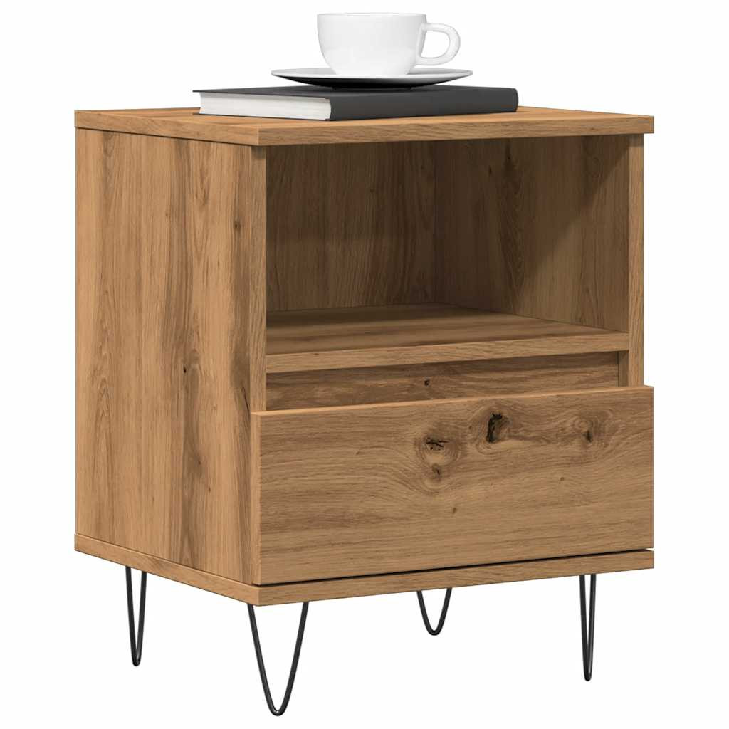 vidaXL Nachttisch Artisan-Eiche 40x35x50 cm Holzwerkstoff