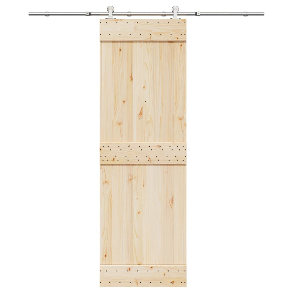 vidaXL Schiebetür-Beschlagsatz 183 cm Edelstahl Silbern