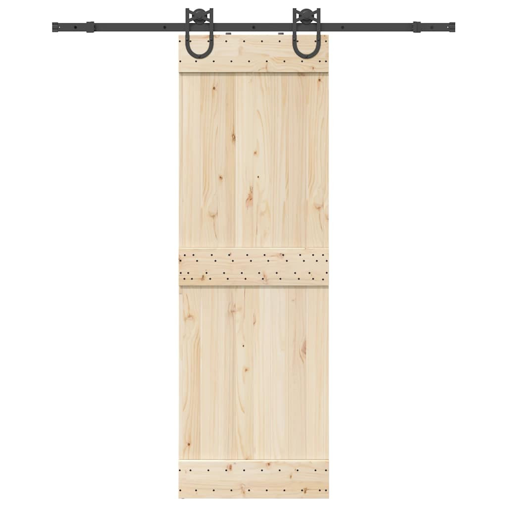 vidaXL Schiebetürbeschlag-Set 183 cm Stahl Schwarz