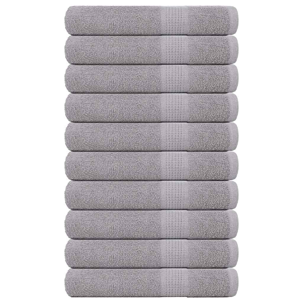 vidaXL Handtücher FROGN 10 Stk. Grau 100x200 cm 360 g/m²