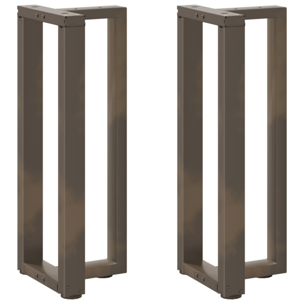 vidaXL Konsolentischbeine T-Form 2 Stk. Naturstahl 25x28x(72-73) cm