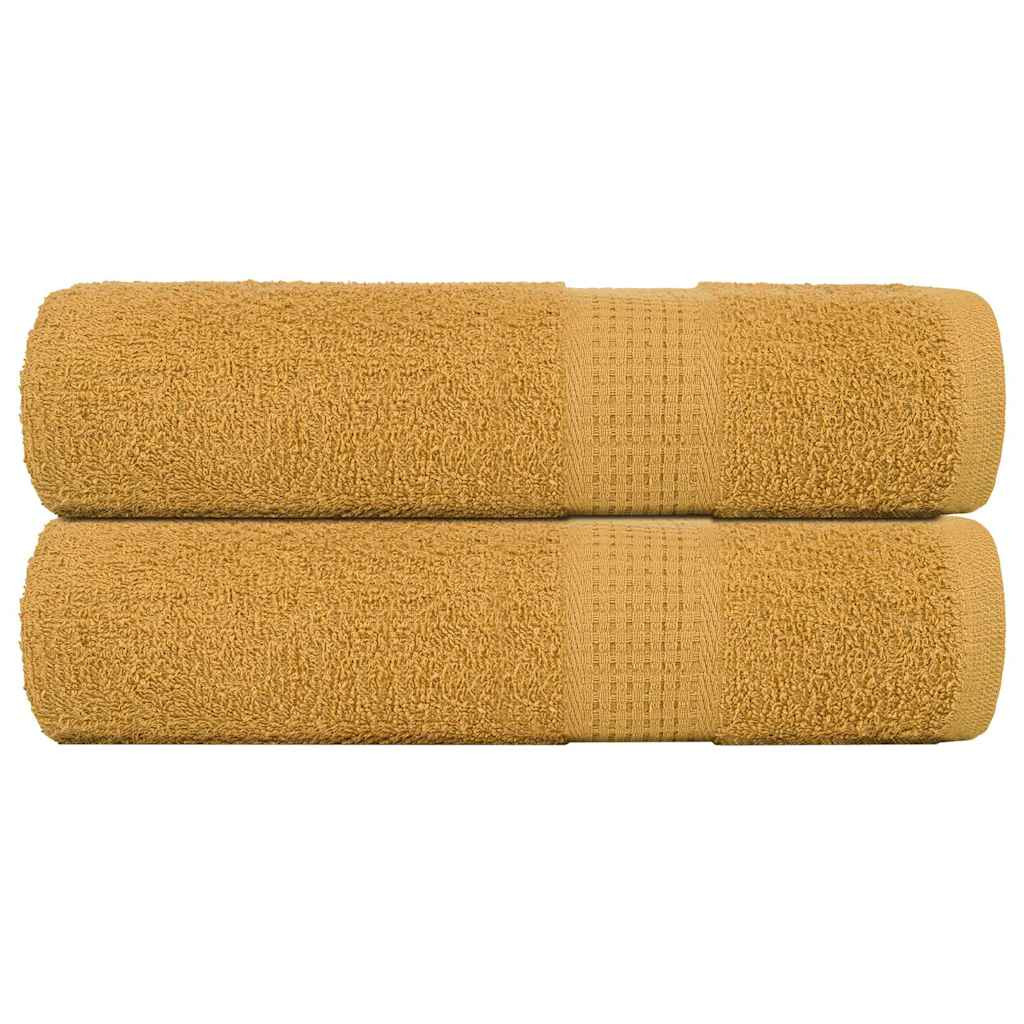 vidaXL Badetücher FROGN 2 Stk. Gold 100x150 cm 360 g/m²