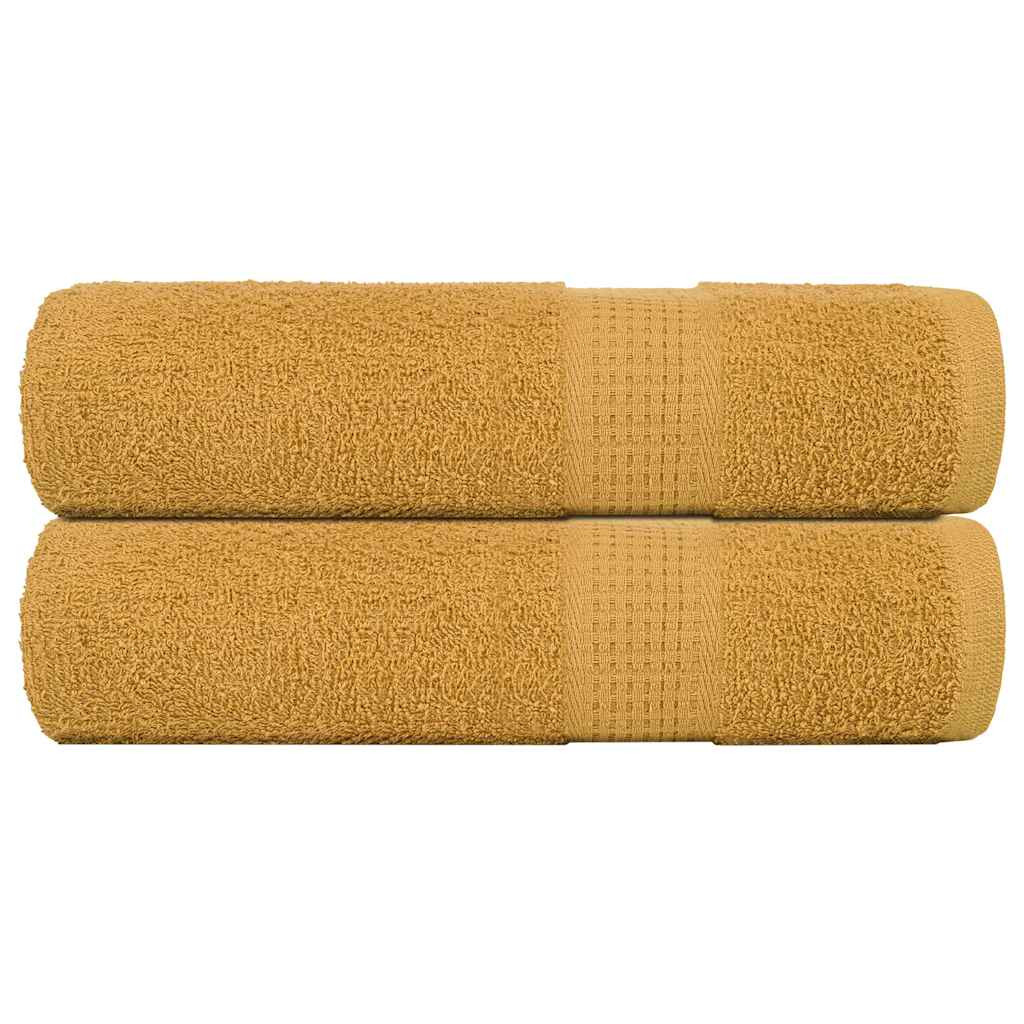 vidaXL Handtücher FROGN 2 Stk. Gold 50x100 cm 360 g/m²