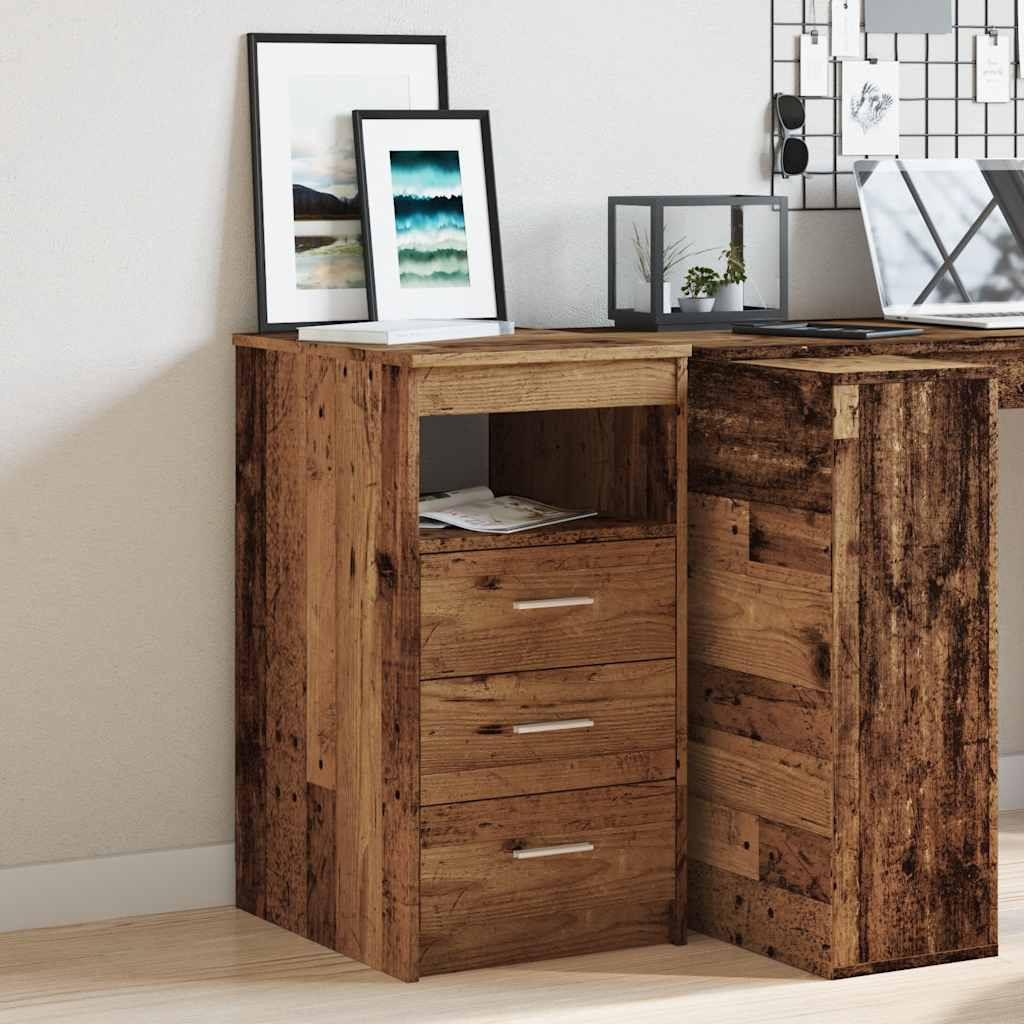 vidaXL Schubladenschrank Altholz-Optik 40x50x76 cm Holzwerkstoff