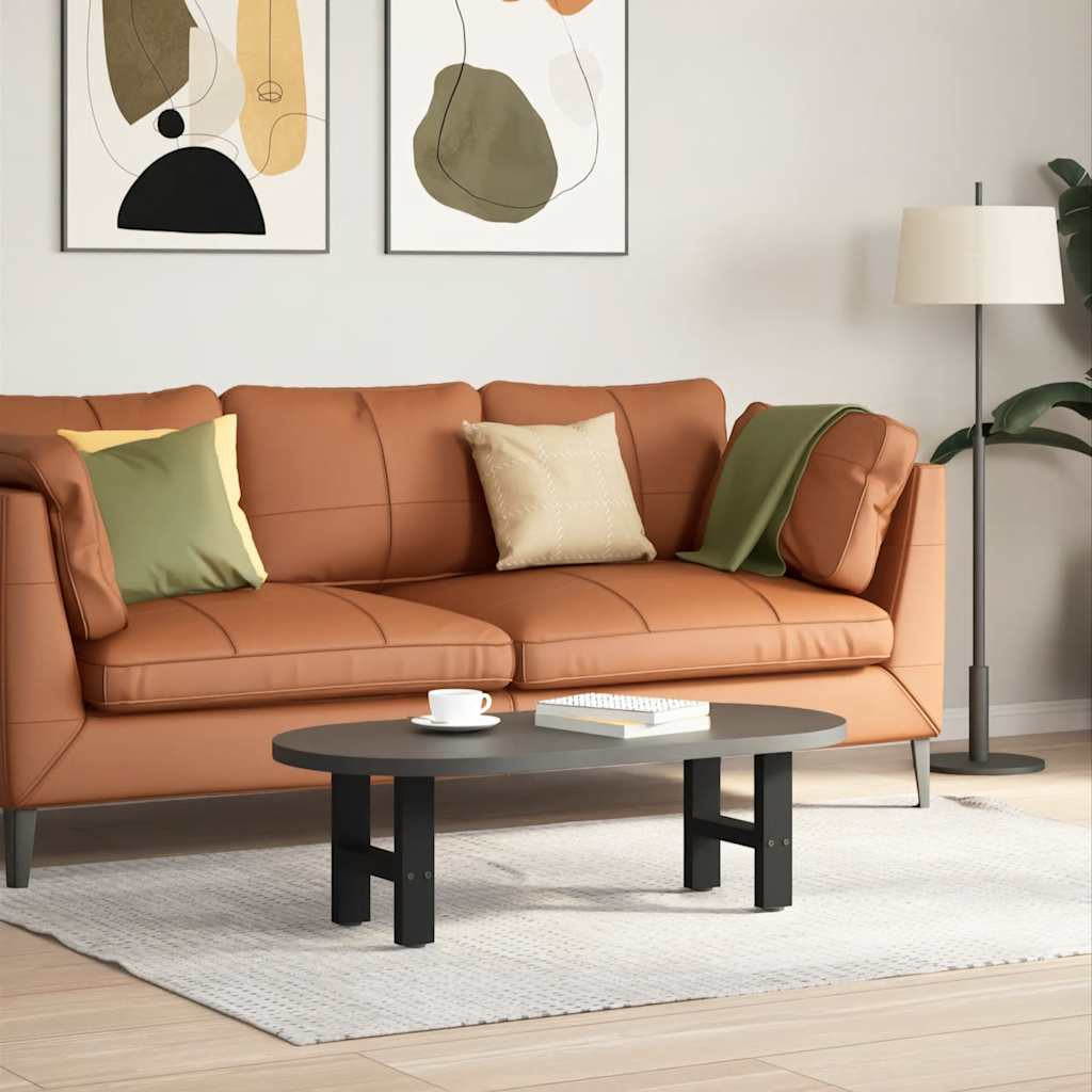 vidaXL Couchtischbeine Schwarz 2 Stk. 40x(30-31) cm Stahl
