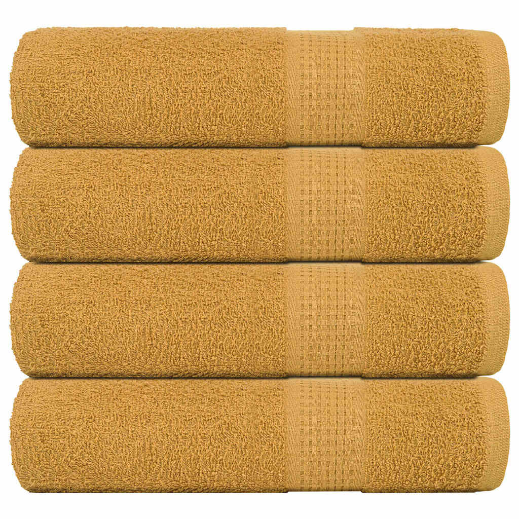 vidaXL Duschtücher FROGN 4 Stk. Gold 70x140 cm 360 g/m²
