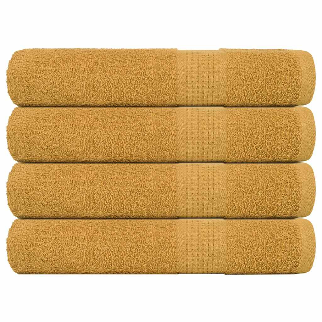 vidaXL Handtücher FROGN 4 Stk. Gold 100x200 cm 360 g/m²