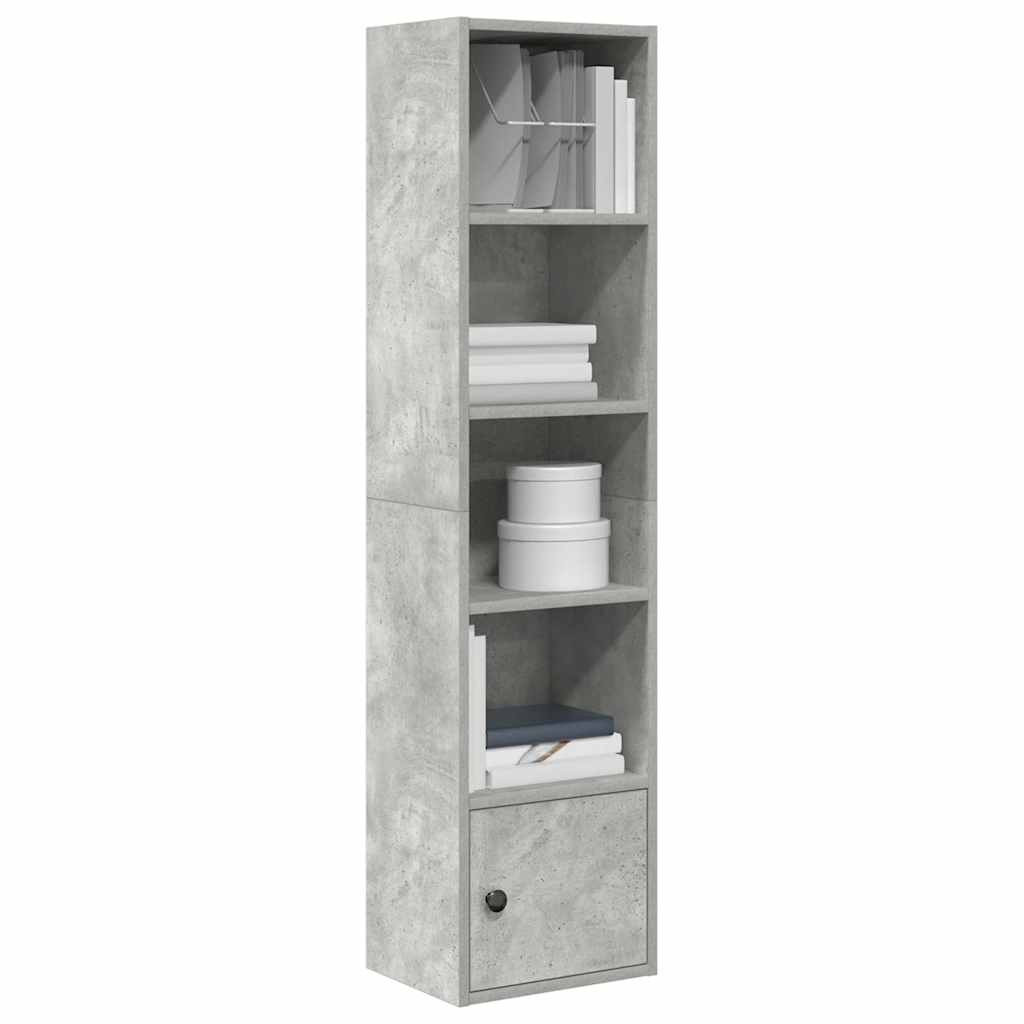 vidaXL Bücherregal Betongrau 31x24x127 cm Holzwerkstoff