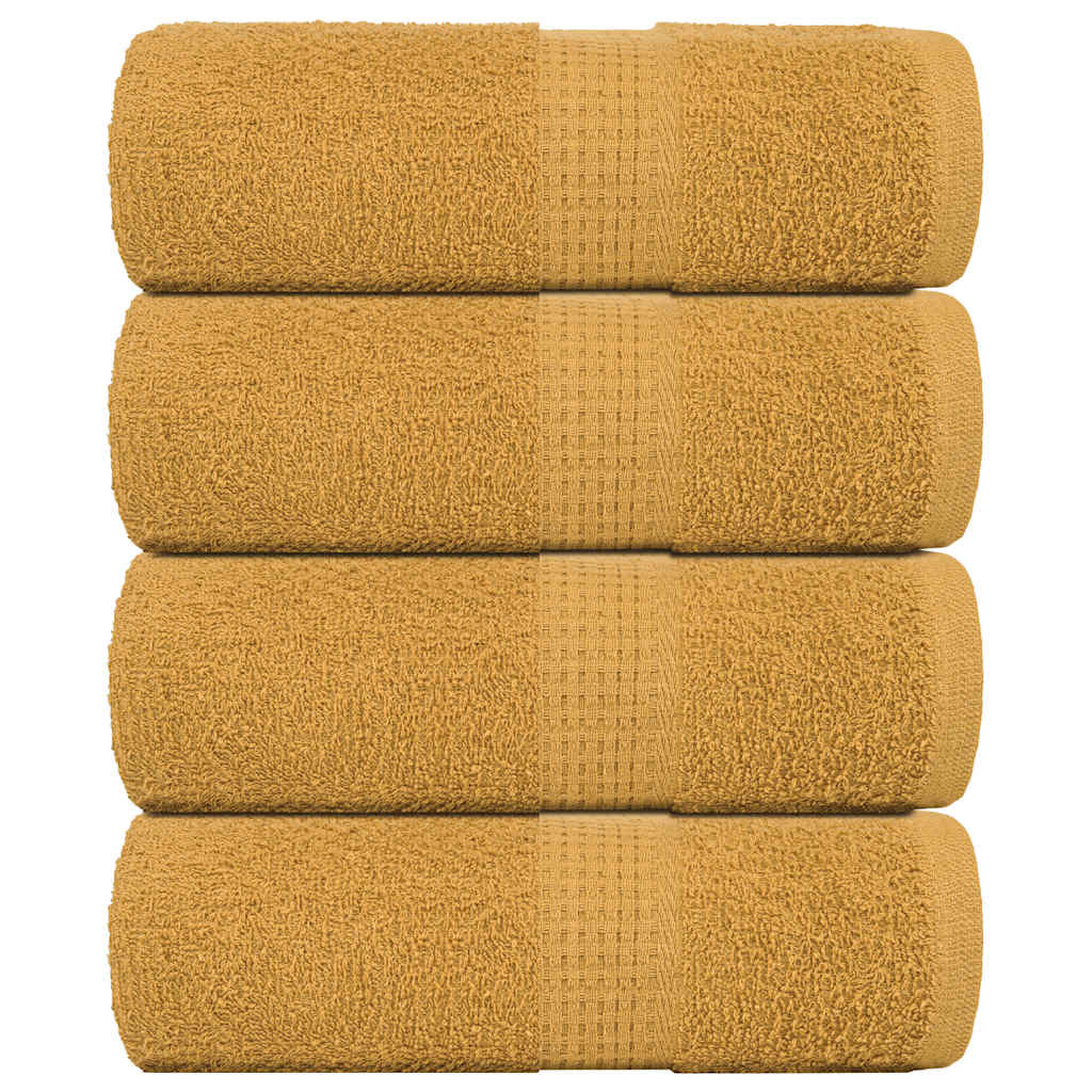 vidaXL Gästetücher FROGN 4 Stk. Gold 30x50 cm 360 g/m²