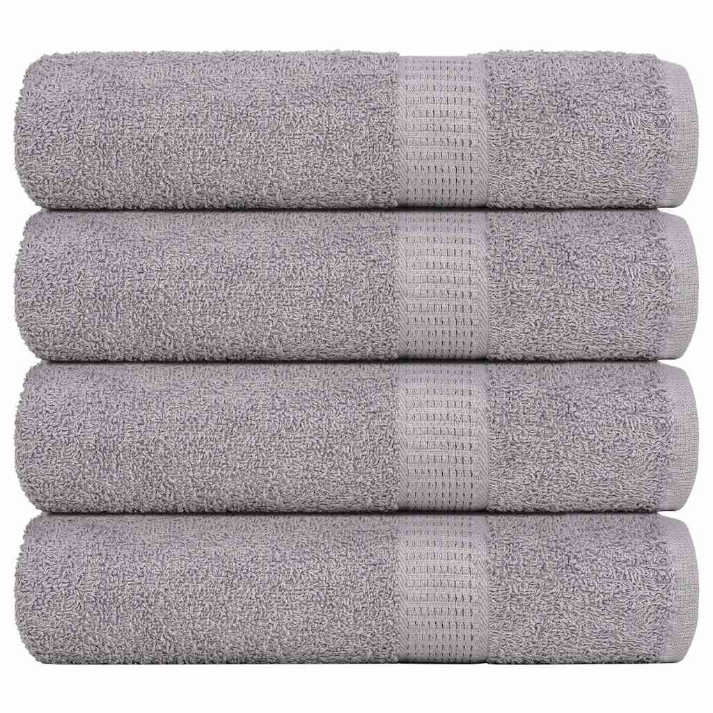 vidaXL Handtücher FROGN 4 Stk. Grau 50x100 cm 360 g/m²