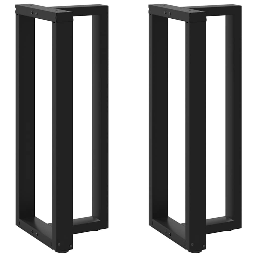 vidaXL Bartischbeine T-Form 2 Stk. Schwarz 50x35x(100-101) cm Stahl