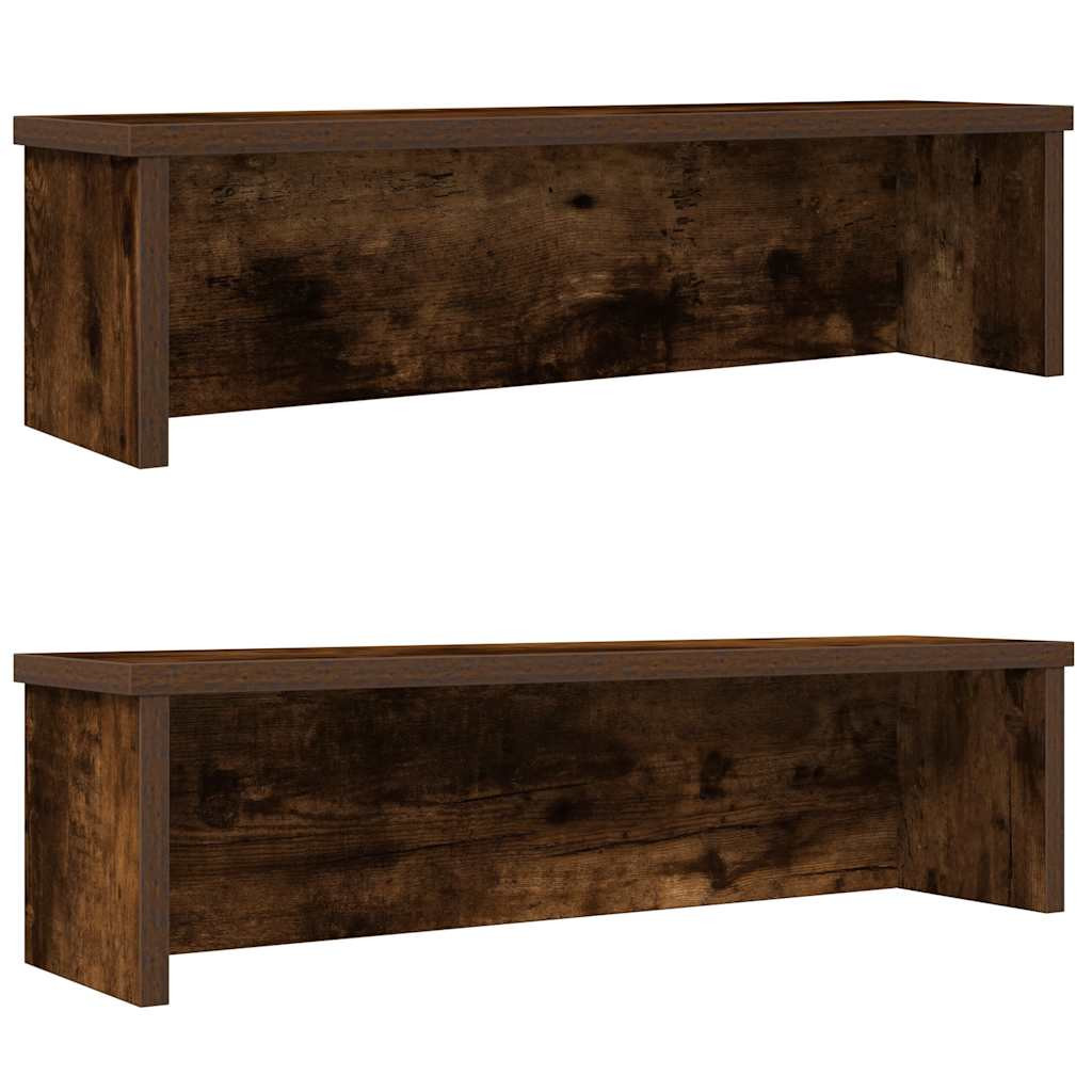 vidaXL Küchenregale Stapelbar 2 Stk. Räuchereiche 60x15x16 cm