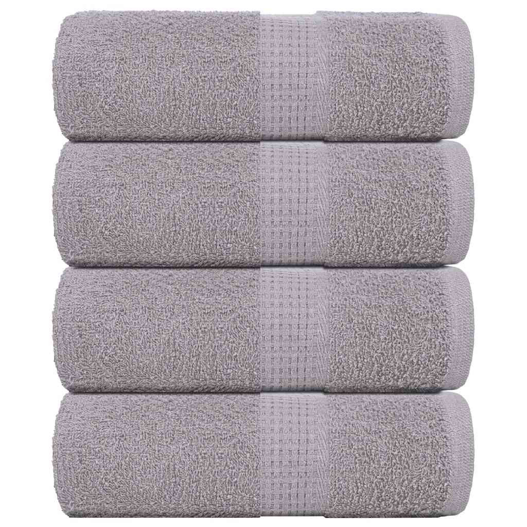vidaXL Waschtücher FROGN 4 Stk. Grau 30x30 cm 360 g/m²