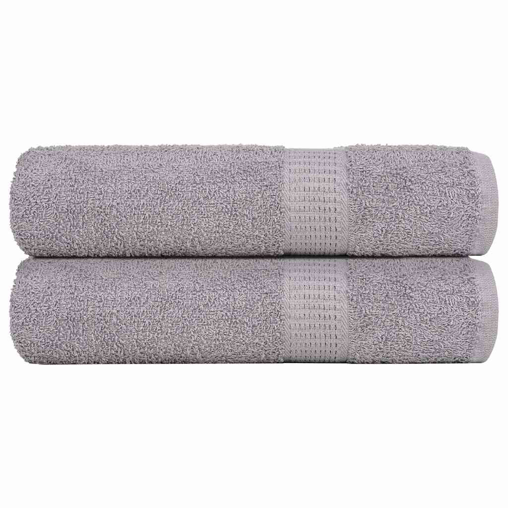 vidaXL Duschtücher FROGN 2 Stk. Grau 70x140 cm 360 g/m²