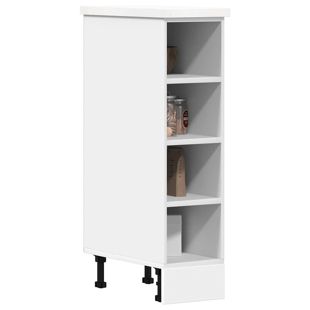 vidaXL Unterschrank Riga Weiß 20x44,5x81,5 cm Holzwerkstoff