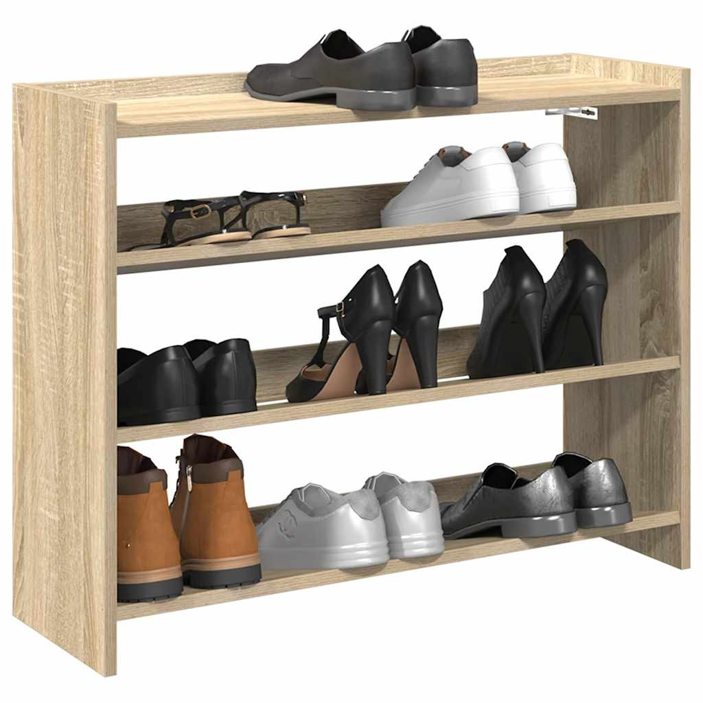 vidaXL Schuhregal Sonoma-Eiche 80x25x62 cm Holzwerkstoff