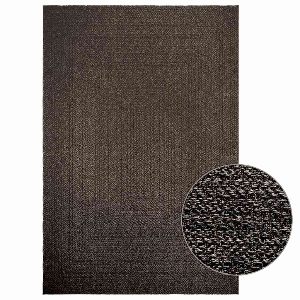 vidaXL Teppich ZIZUR Anthrazit 200x290cm Jute-Optik Indoor und Outdoor