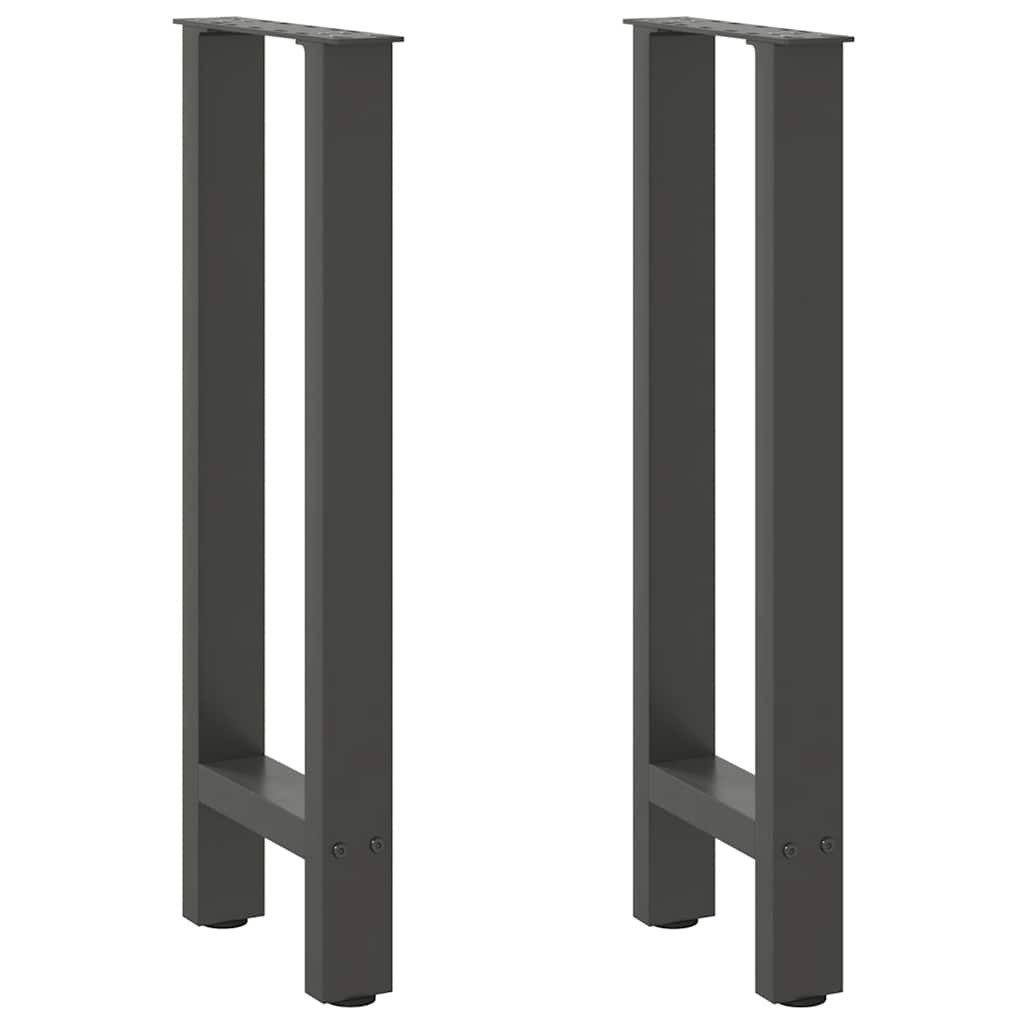vidaXL Konsolentischbeine Anthrazit 2 Stk. 28x(72-73) cm Stahl