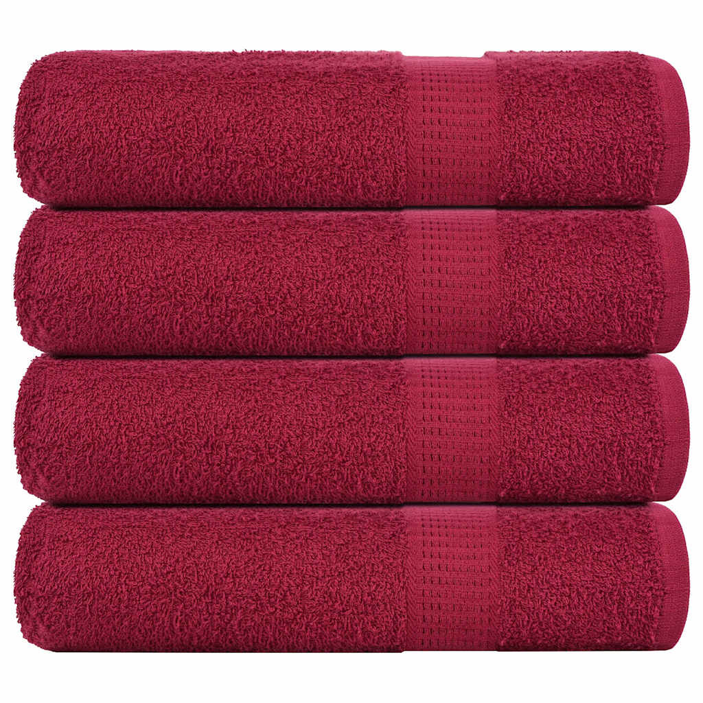 vidaXL Handtücher FROGN 4 Stk. Bordeaux 50x100 cm 360 g/m²