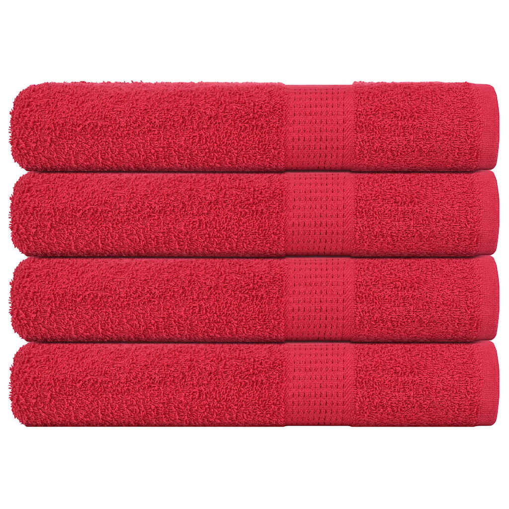 vidaXL Saunatücher FROGN 4 Stk. Rot 80x200 cm 360 g/m²