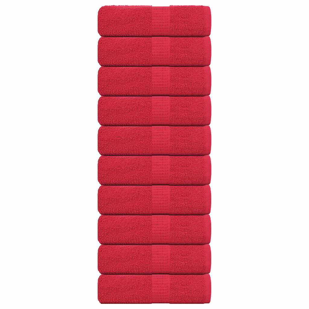 vidaXL Waschtücher FROGN 10 Stk. Rot 30x30 cm 360 g/m²