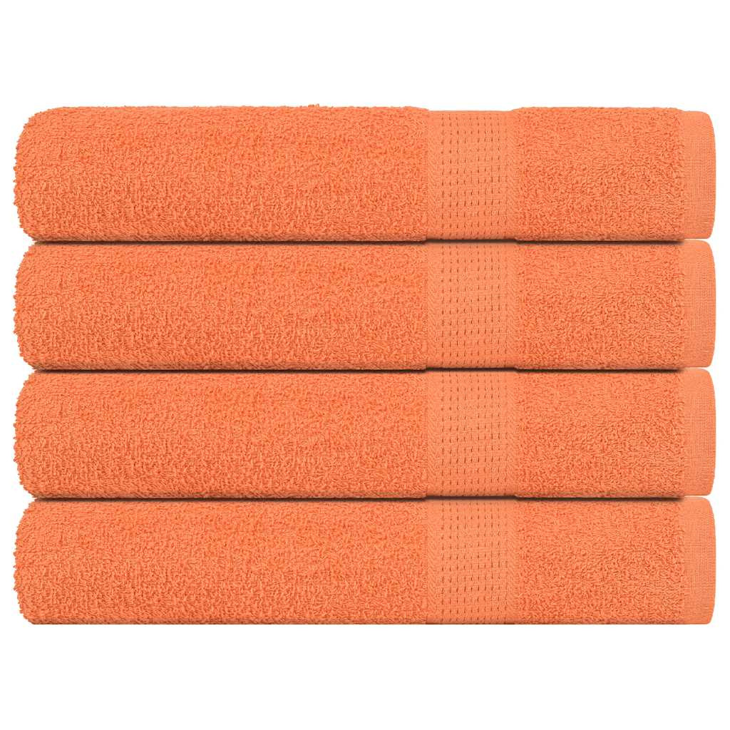 vidaXL Handtücher FROGN 4 Stk. Orange 100x200 cm 360 g/m²