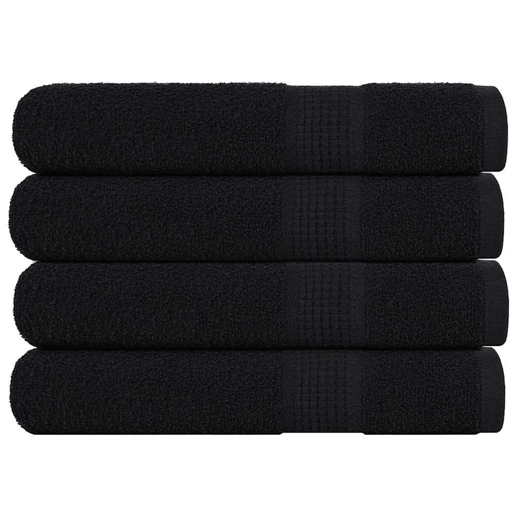 vidaXL Saunatücher FROGN 4 Stk. Schwarz 80x200 cm 360 g/m²