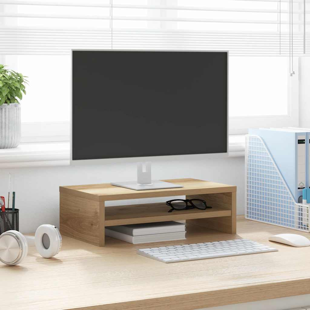 vidaXL Monitorständer Artisan-Eiche 42x24x13 cm Holzwerkstoff