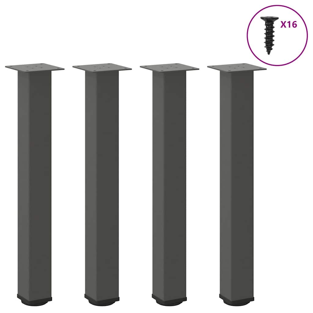 vidaXL Konsolentischbeine 4 Stk. Anthrazit 72-74 cm Stahl