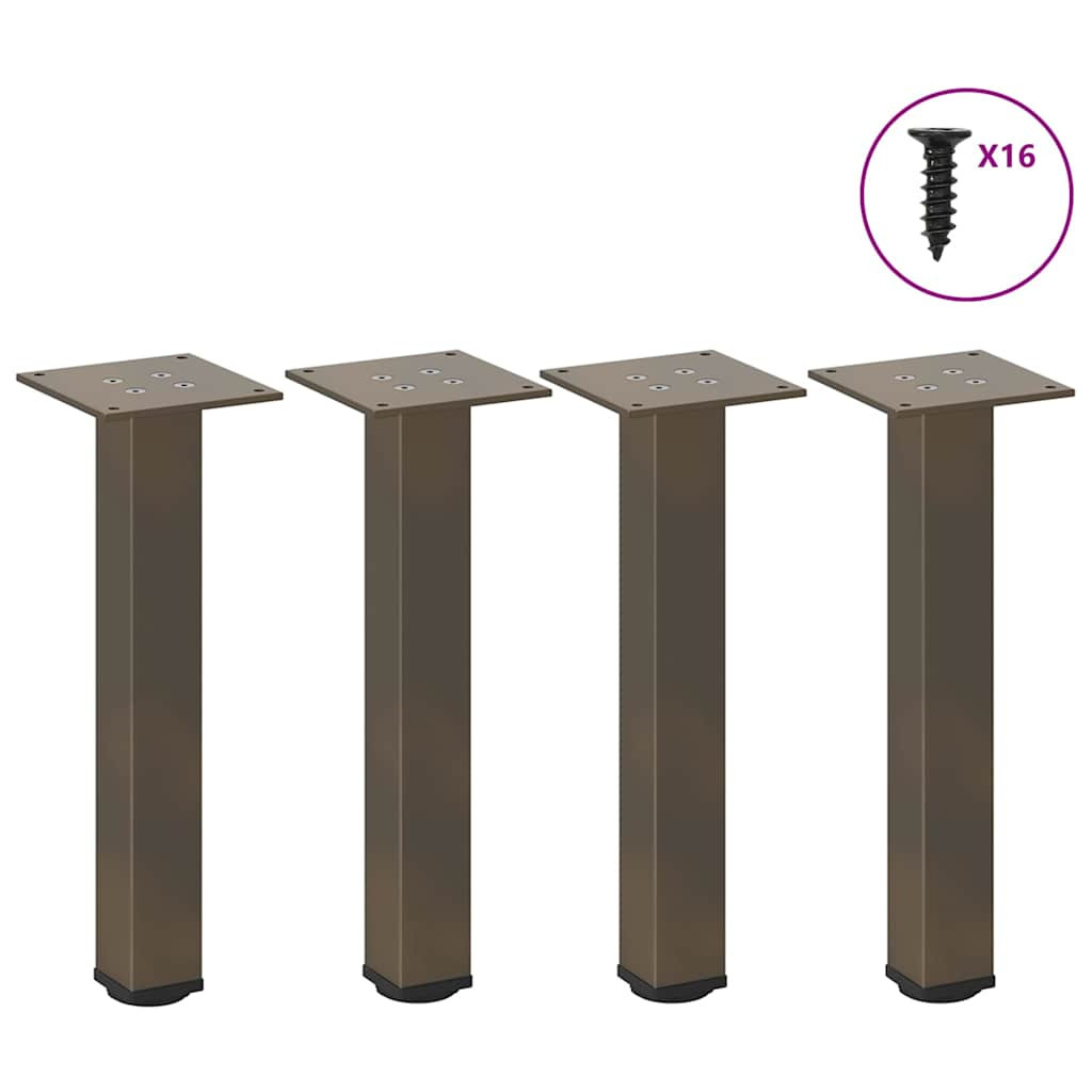 vidaXL Couchtischbeine 4 Stk. Naturstahl 30-32 cm Stahl