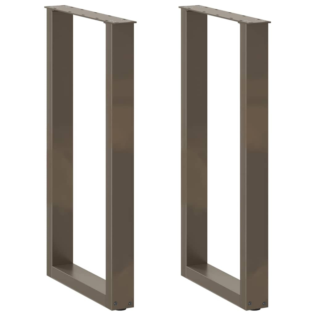 vidaXL Bartischbeine U-Form 2 Stk. Naturstahl 50x(90-91) cm Stahl