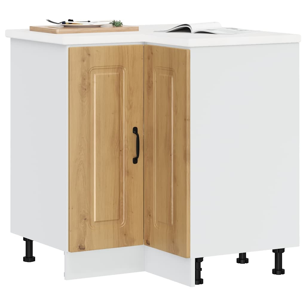 vidaXL Küchen-Eckunterschrank Kalmar Artisan-Eiche Holzwerkstoff