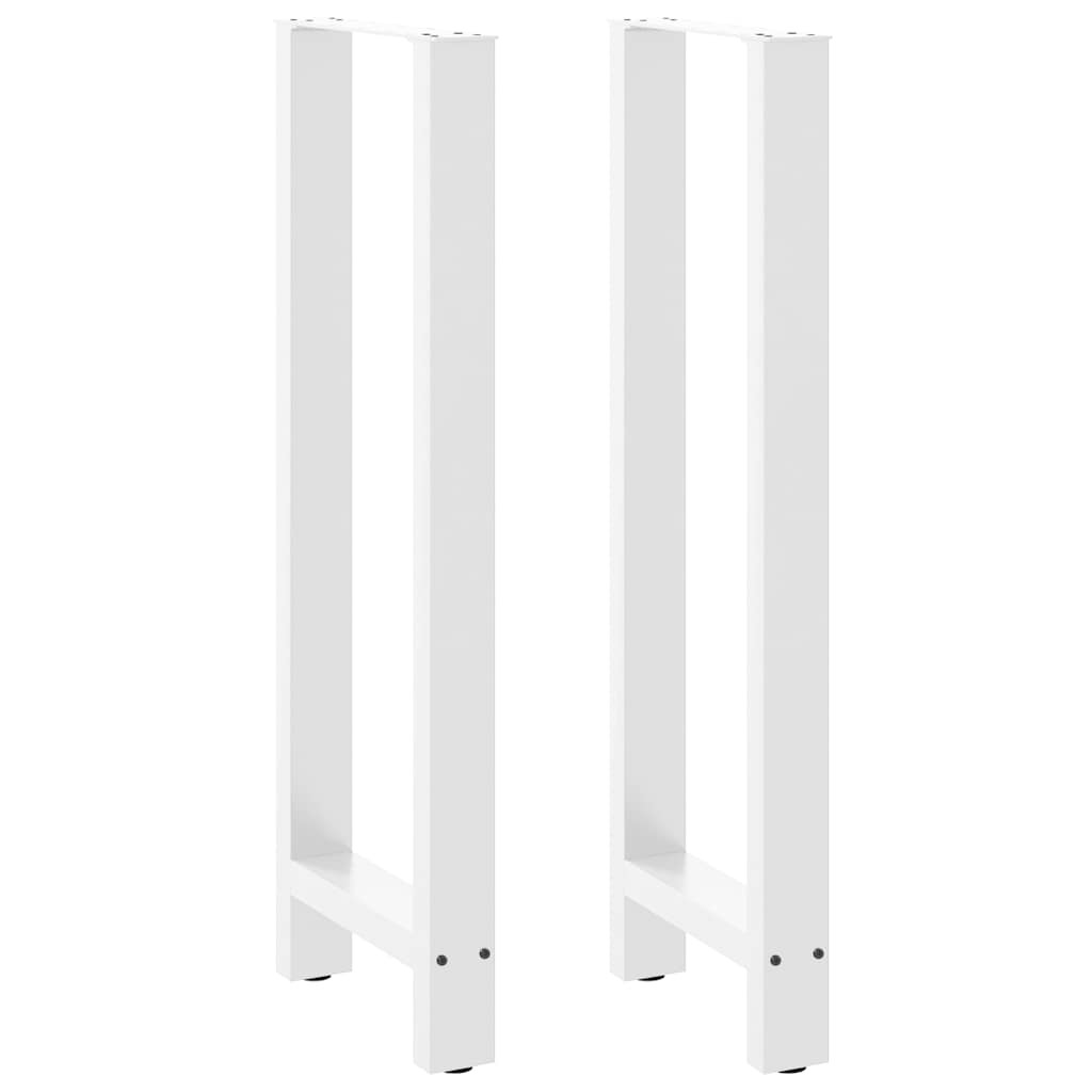 vidaXL Bartischbeine Weiß 2 Stk. 50x(110-111) cm Stahl