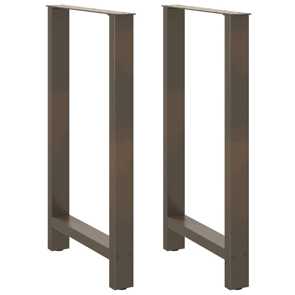 vidaXL Bartischbeine Naturstahl 2 Stk. 60x(100-101) cm Stahl