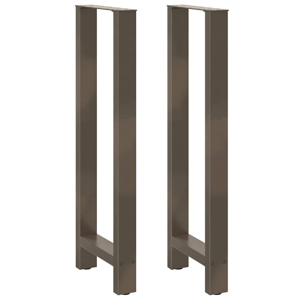 vidaXL Bartischbeine Naturstahl 2 Stk. 40x(110-111) cm Stahl
