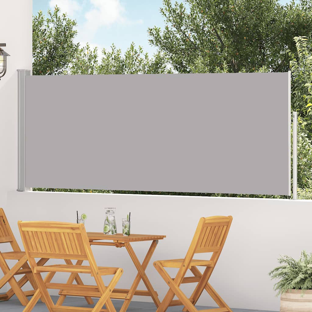 vidaXL Ausziehbare Seitenmarkise 120×500 cm Grau