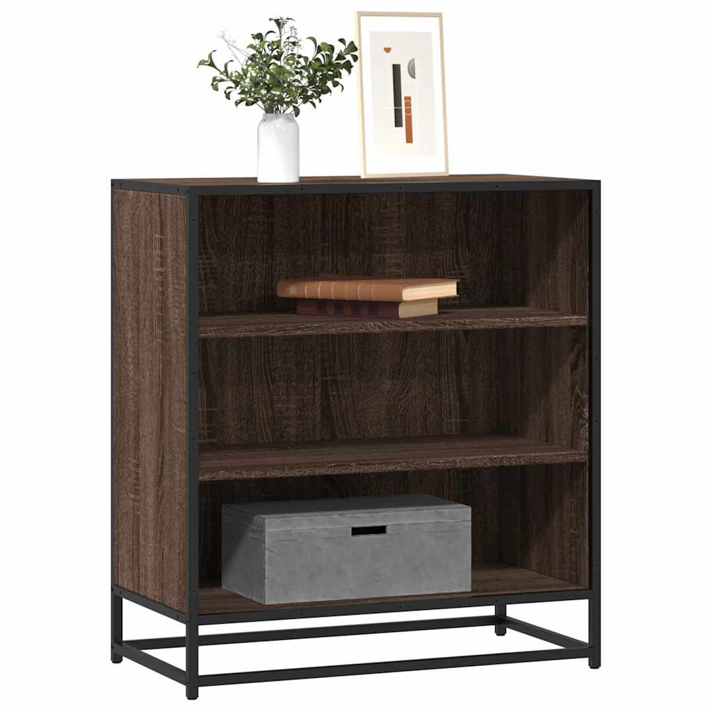vidaXL Sideboard Braun Eichen-Optik 68x35x76 cm Holzwerkstoff & Metall