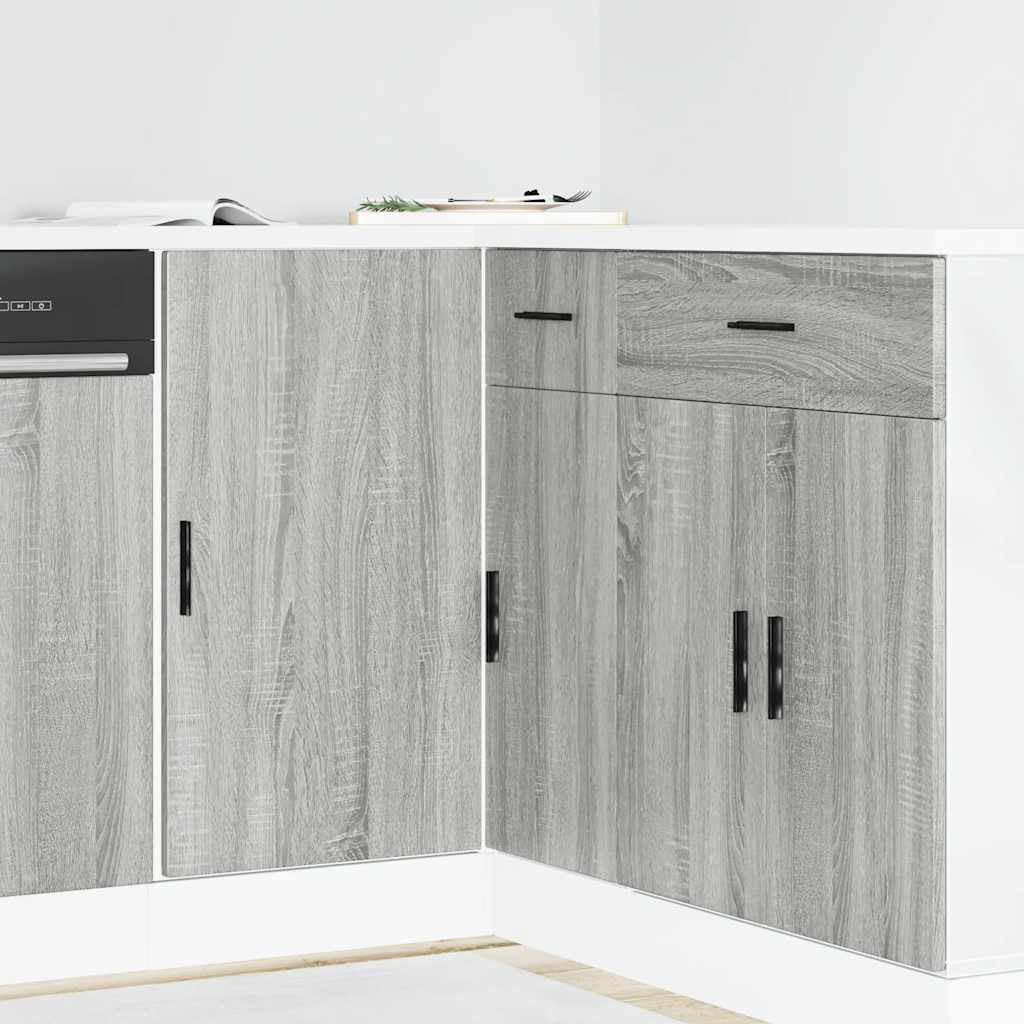 vidaXL Küchenunterschrank Lyon Grau Sonoma Holzwerkstoff