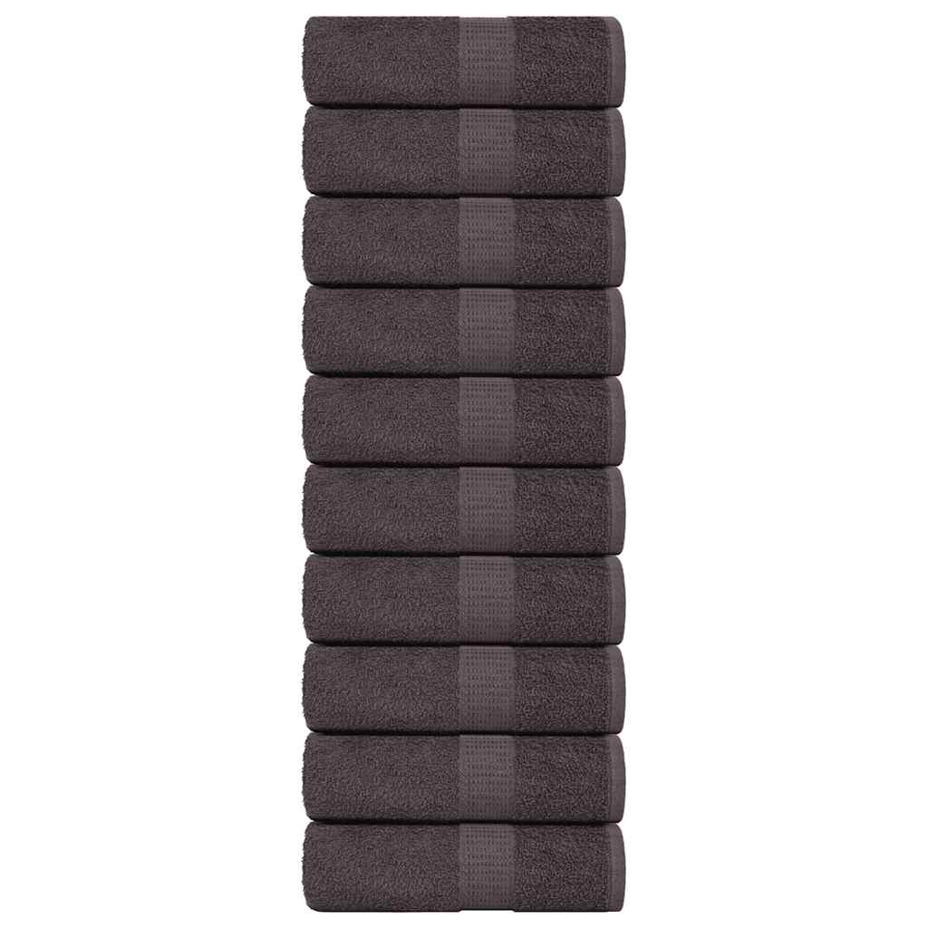 vidaXL Gästetücher FROGN 10 Stk. Anthrazit 30x50 cm 360 g/m²