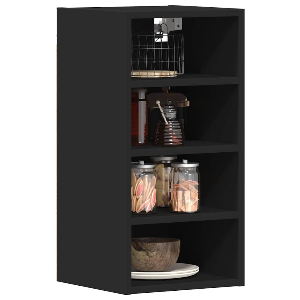 vidaXL Hängeschrank Riga Schwarz 30x29,5x60 cm Holzwerkstoff