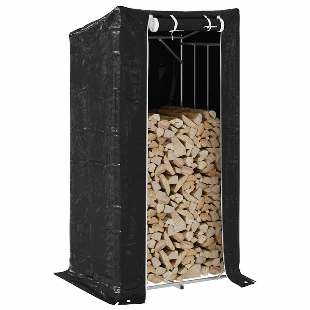vidaXL Brennholzregal mit Regenschutz 100x80x200 cm Verzinkter Stahl