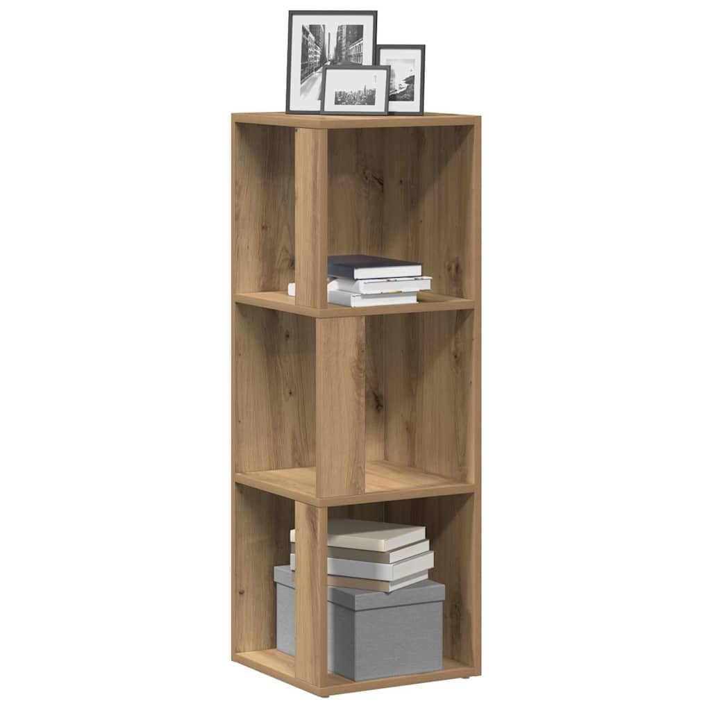 vidaXL Eckregal Artisan-Eiche 33x33x100 cm Holzwerkstoff