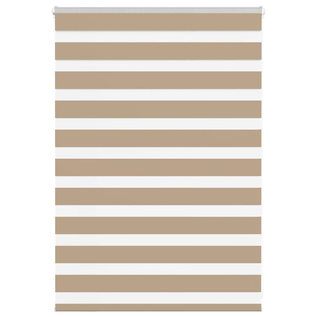 vidaXL Doppelrollo Sandbraun 110x100 cm Stoffbreite 105,9 cm Polyester