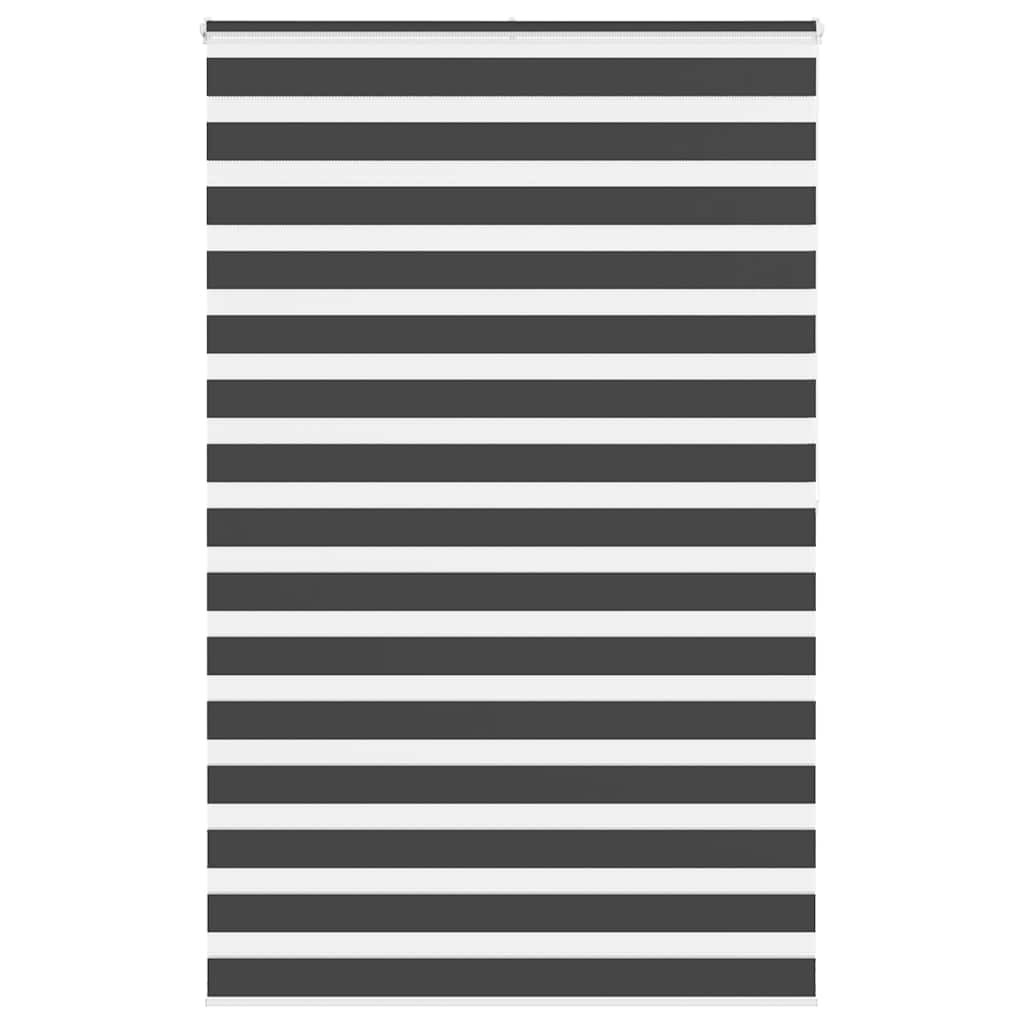 vidaXL Doppelrollo Schwarz 150x200 cm Stoffbreite 145,9 cm Polyester